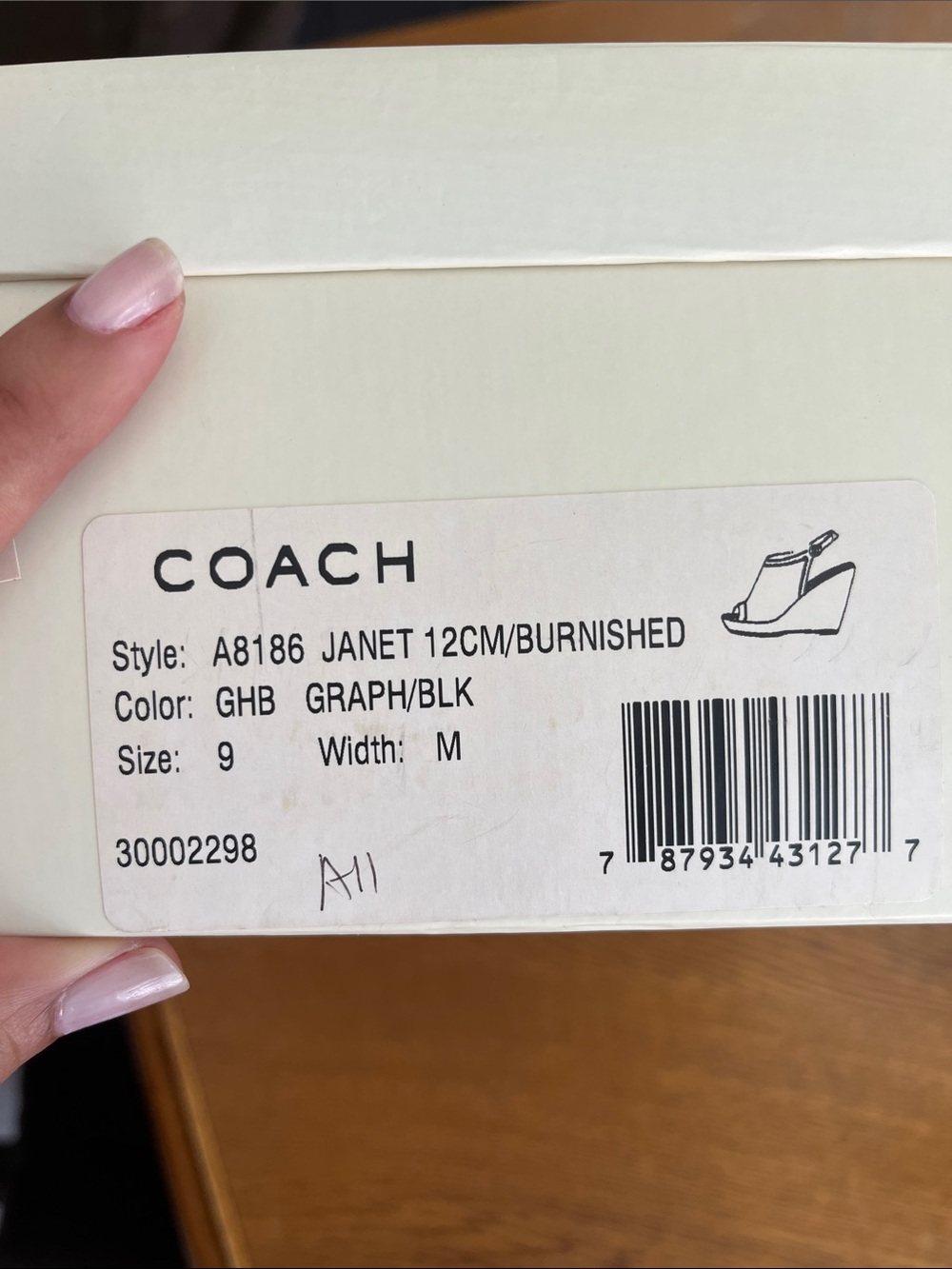 Coach Women’s Graph/Black Signature Canvas Platform Wedge Sandals Size 9 Width M - Picture 8 of 10